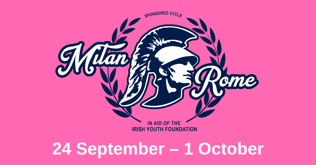 Logo for Milan to Rome Cycle for the Irish Youth Foundation